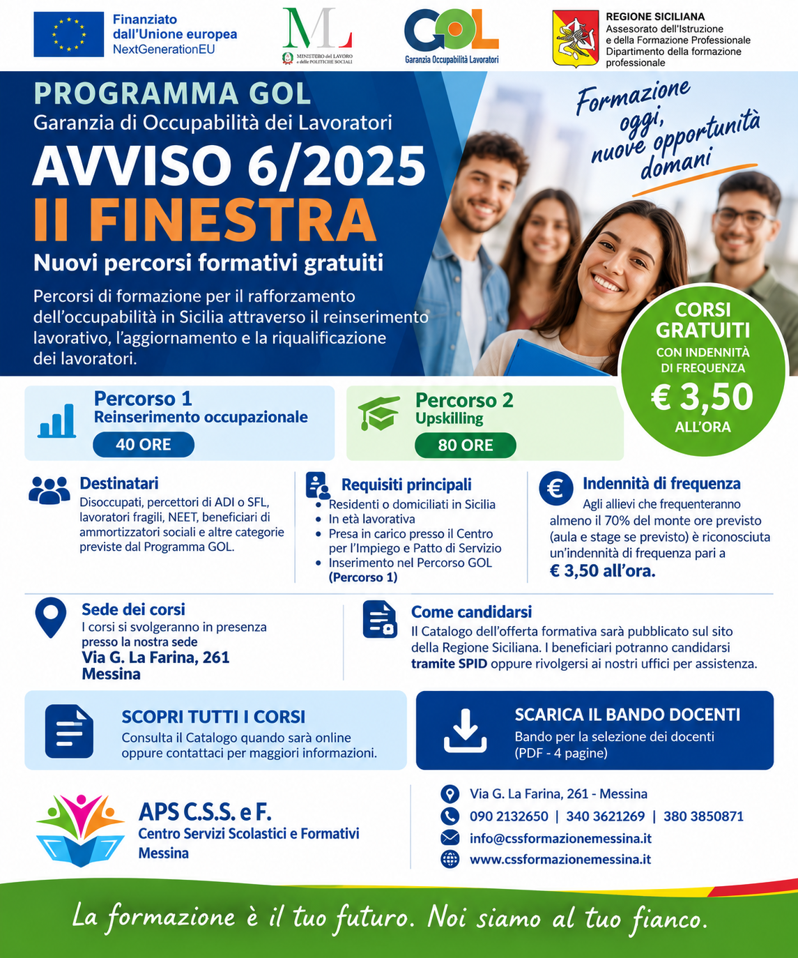 Programma GOL - Avviso 6/2025 - II Finestra